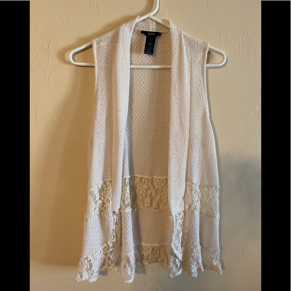 Wrangler Rock 47 Off-White Large Lace Cardigan